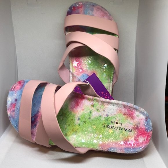 Rampage Other - Rampage Girls Blush Multi Sandals